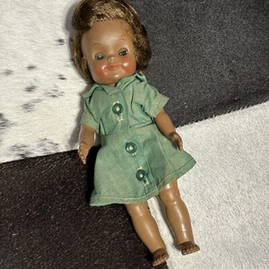 Effanbee Black African American Girl Scout Doll Sleep Eyes 8.5" 1965 Vintage - Picture 1 of 12