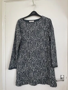 Sea Salt Size 10 Grey Tunic Top With Daffodil Print - Picture 1 of 6