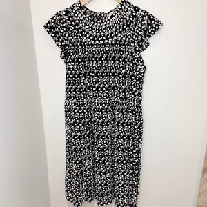 Vestido para mujer Ann Taylor Loft negro bordado de tela de algodón en Med P ajustado - Imagen 1 de 4