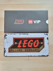 LEGO VIP Vintage Retro Billund Denmark Tin Sign Plate 5007016 NEW - Picture 1 of 3