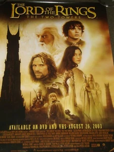 LORD OF THE RINGS - THE TWO TOWERS, normal movie poster size,.USED, RARE - Picture 1 of 1