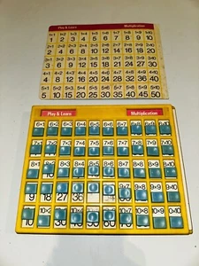 Vintage Plat And Learn Magic Mathe Multiplikation Spielzeug pädagogisch Hausunterricht - Bild 1 von 3