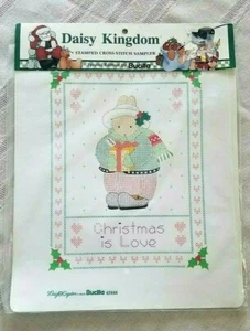 Daisy Kingdom Stamped Cross Stitch Sampler 1992 UNOPENED Christmas is Love - Picture 1 of 5