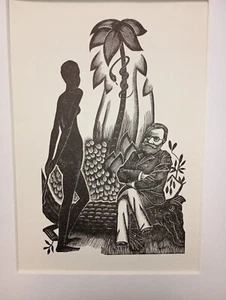 ๐จ VINTAGE 8x10 Matted Wood Engraving by John Farleigh (1934) 90 Years Old - Picture 1 of 5