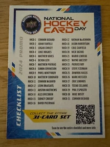 2024 Upper Deck National Hockey Card Day - #PROMO Checklist - Picture 1 of 2