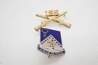 WWII 125th Infantry Regiment Officer Insignia &amp; Yield To None DI Pin Lot Of 2