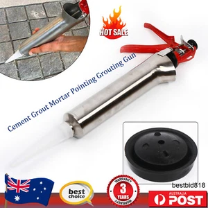 Cement Grout Mortar Pointing Grouting Gun Spray Caulk Applicator Tool +2 Nozzle - Picture 1 of 12