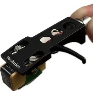 OEM Audio Technica Cartridge & Stylus On Technics Headshell DJ Turn Table WORKS - Picture 1 of 8