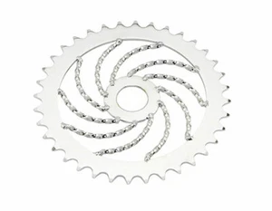 NEW ORIGINAL LOWRIDER TWISTED STEEL CHAINRING 1/2 X 1/8 36T SINGLE SPEED CHROME - Picture 1 of 1