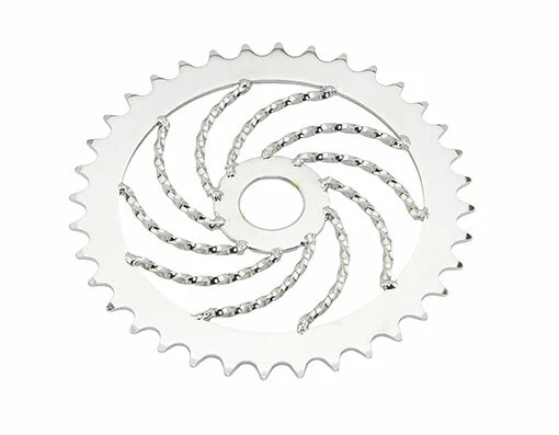 NEW ORIGINAL LOWRIDER TWISTED STEEL CHAINRING 1/2 X 1/8 36T SINGLE SPEED CHROME - Image 1 of 1