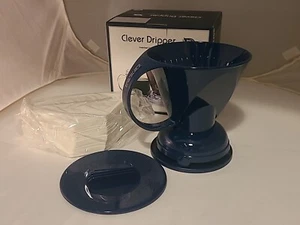 Goteador de café inteligente azul marino grande 500 ml cafetera segura plástico sin BPA - Imagen 1 de 11