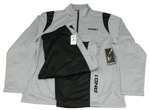 Chándal Hombre NUEVO AND1 Gris y Negro Baloncesto Entrenamiento Viaje Etiqueta Talla XL - Imagen 1 de 7