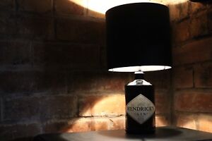 Hendricks Gin Table Lamp- Unique Christmas Gift- Upcycled Craft Gin Lamp