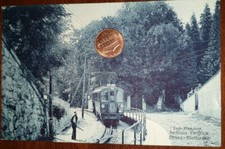 Cartolina d'epoca paesagg Italia Verbania Ferrovia Elettrica Stresa Mottarone