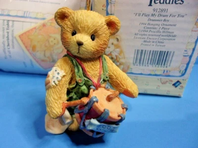 Cherished Teddies I'll Play My Drum For You Ornamento Drummer Boy 912891 Certificado de Autenticidad IOB Foto 1 de 4