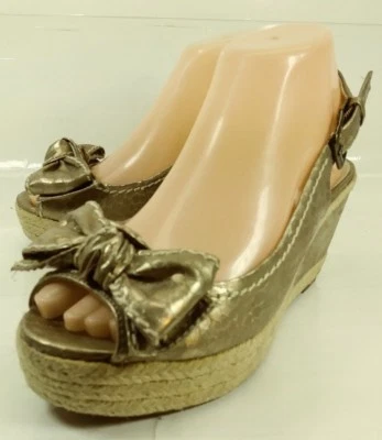 Sandalias para mujer Franco Sarto Olympia 7 M metálicas veganas tacón de cuña 5144 Foto 1 de 4