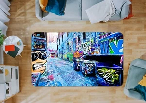 3D Art Street 019 Non Slip Rug Mat Room Mat Elegant Photo Carpet Coco - Picture 1 of 4