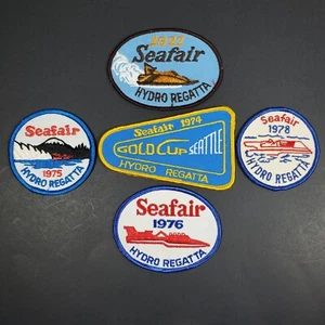 5 - VTG 1970's SEAFAIR HYDRO REGATTA Gold Cup Seattle Washington Patch Lot 74-78 - Picture 1 of 9
