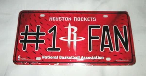 HOUSTON ROCKETS #1 FAN EMBOSSED METAL LICENSE PLATE #02 - NEW - Picture 1 of 1