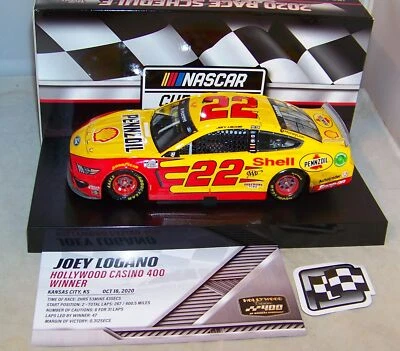 1:24 Acción 2020 #22 Shell Pennzoil Ford Kansas Race Win Joey Logano 1/504 Foto 1 de 4
