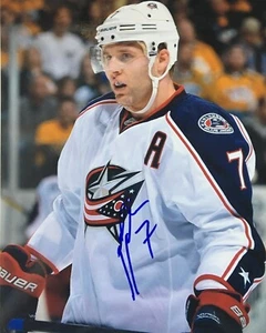 Jack Johnson Columbus Blue Jackets Signed 8x10 Photo - Picture 1 of 2
