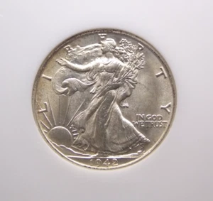 1942 "S" Walking Liberty Half Dollar 50c NGC MS63 #006 BU FATTY Unc ECC&C, Inc. - Picture 1 of 5