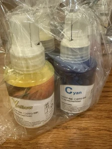 DTF DTG Ink Set 4 Bottles 100ml Each CMYK for Inkjet Garment Printer Transfer - Picture 1 of 2