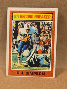 1976 Topps Football #6 O.J. Simpson Record Breaker Buffalo Bills NFL Hall Of Fam - Picture 1 of 4