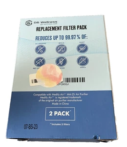 2-Pack MA-25 Filters for Medify Air Purifier Medical Grade H13 Filtration - Picture 1 of 3