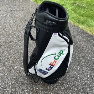 Rare Burton PGA Tour FedEx Cup 6-Way Leather Golf Bag , Black And White - Picture 1 of 17