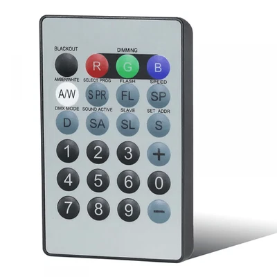 IR Remote for LEDJ Lighting Effects for Quad Fixtures (RGBW/RGBA/RGBUV) - Image 1 of 2