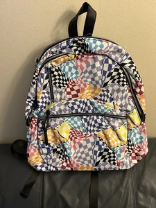 Mochila a cuadros múltiples con cremallera domo para mujer - Imagen 1 de 11