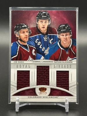 2013-14 Panini Crown Royale #RL-COL Landeskog / Sakic / MacKinnon MEM Avalanche - Image 1 of 2