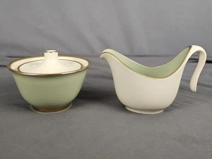 Zuccheriera e crema verde vintage Taylor Smith Heritage Celadon con coperchio - Foto 1 di 16