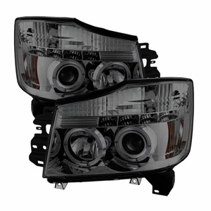 Spyder For Nissan Pathfinder Armada 2004 Projector Headlights Pair LED Halo LED - Picture 1 of 2