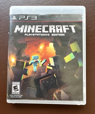 MINECRAFT PLAYSTATION 3 PS3 NO MANUAL RATED E10+ FANTASY MOJANG - Image 1 of 3