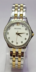 98X113 BULOVA WEISSES ZIFFERBLATT EDELSTAHL DAMEN UHR MB5-321 - Bild 1 von 12