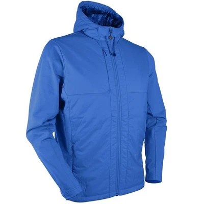 MEN'S SUN MOUNTAIN COLTER HOODED JACKET MEDIUM PACIFIC BLUE NEW GOLF - Image 1 of 4