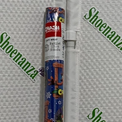 Papel de embrulho para presente crash Bandicoot Aku Aku máscara Natal 70 pés quadrados - Imagem 1 de 4