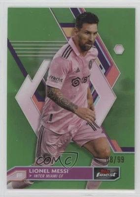 2023 Topps Finest MLS Neon Green Refractor /99 Lionel Messi #1 - Image 1 of 2
