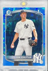 CAM SCHLITTLER 1st Sapphire 2025 Bowman Chrome Sapphire First RC Yankees SP - Picture 1 of 2