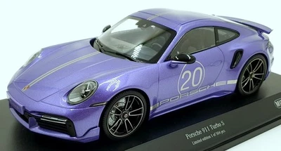 Minichamps 1/18 Scale Diecast 155 069174 Porsche 911 Trubo S 2021 Viola Met - Image 1 of 4