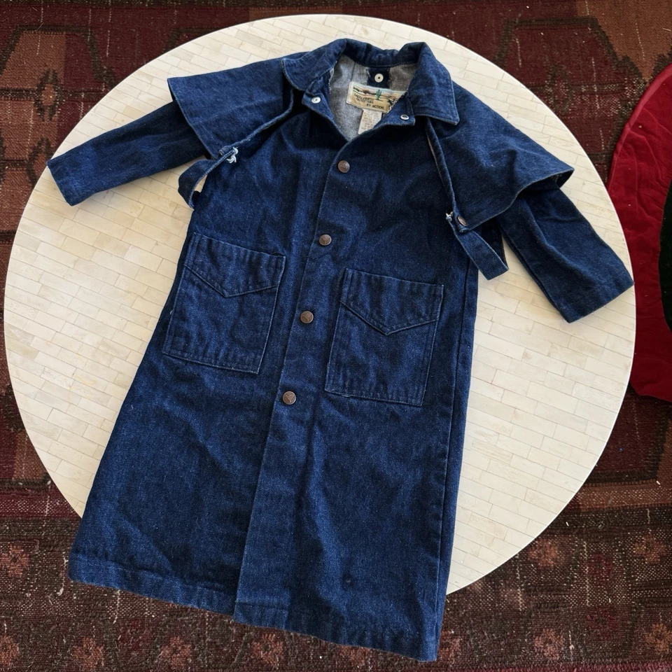 Abrigo Western Vintage Saddlesmith Outfitters by Action Juvenil Denim Plumero Talla 2/3 Foto 1 de 4