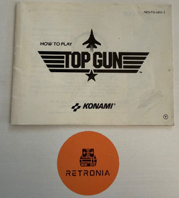 Top Gun Nintendo Nes Game Instruction Manual UK Version