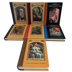 A Series Of Unfortunate Events Books x7 #1 2 4 5 6 8 10 Lemony Snicket HB - Foto 1 di 8