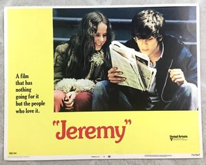 Tarjeta de vestíbulo 11 x 14 Jeremy 1973 Robby Benson, Glynnis O'Connor, Len Bari #4 - Imagen 1 de 2
