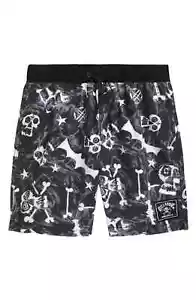 Billabong L65328 Kids Black Bad Billys Layback Swim Trunks Size XL - Picture 1 of 4
