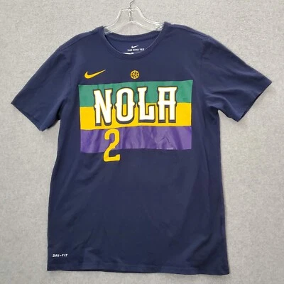 Camisa New Orleans Pelicans Hombres M Azul Logo Nike Lonzo Ball 2 Gráfico LEER Foto 1 de 4