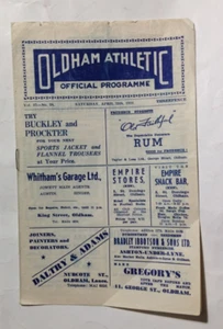 Oldham Athletic v Stockport County 1953 MATCH PROGRAMME - Picture 1 of 1