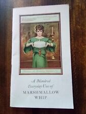 Whitman's Marshmallow Whip Maker Of Dainty Desserts 1922 Cookbook Booklet 